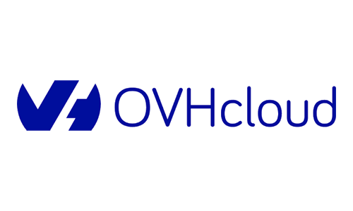 Logo OVHcloud, leader européen de l'hébergement et du cloud computing
